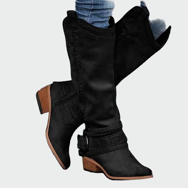 Botas de cowboy de couro retro