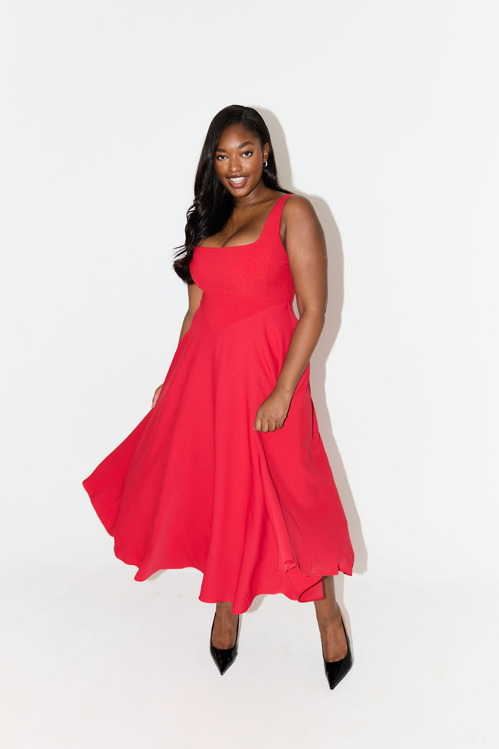 Amelia™ | Vestido midi fluido e atemporal