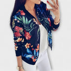 Andreia - Casaco bomber elegante com padrão floral